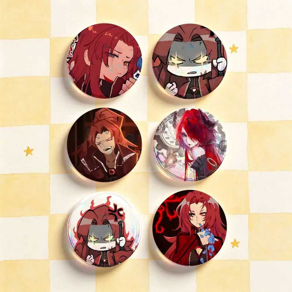 G-Gebura  Red Mist L-Lobotomy Corporation Badges 25 32 44 58 75 mm Round Customizable Wholesale Fan goods Self-made fan freebies