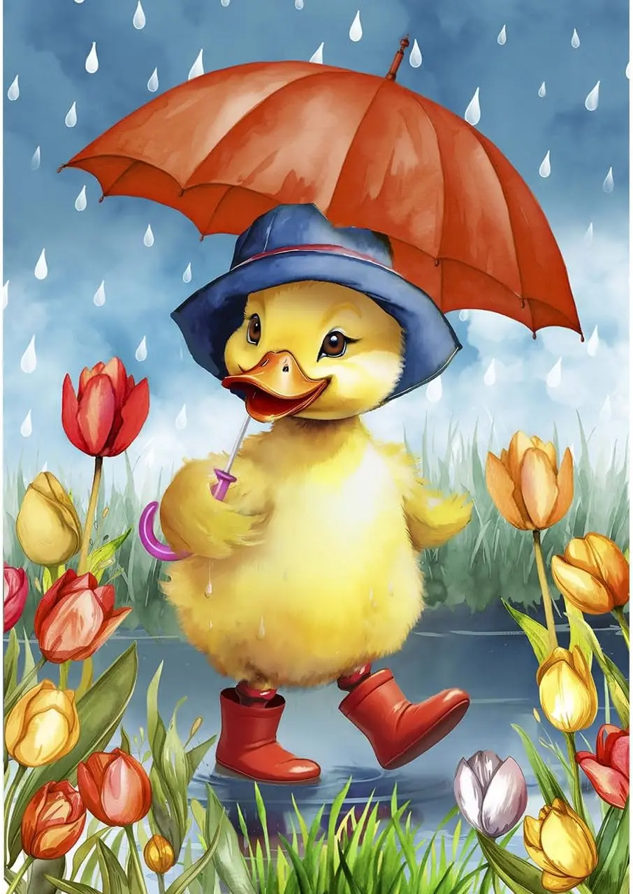 Briarwood Lane Rainy Day Duckling Garden Flag UUL EEZ