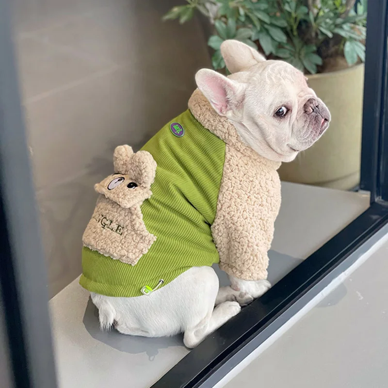 Winter Dog Clothes Pet Coat French Bulldog Small And Medium-Sized Dog Cotton Coat Schnauzer Thickened Warm Jacket Pet Items