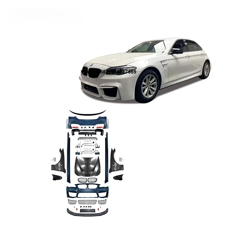 F10 Body Kit for 12-17 F10 Upgrade to M4 Front and Rear Bumper with Grille Body Kit Side Skirts Hood Fender
