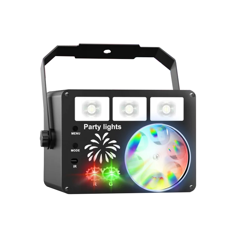 

5V USB 3-in-1 Sound Activated DJ Party Lights LED Pattern Projection RGB for Home Karaoke Wedding Dance Floor Decoration
