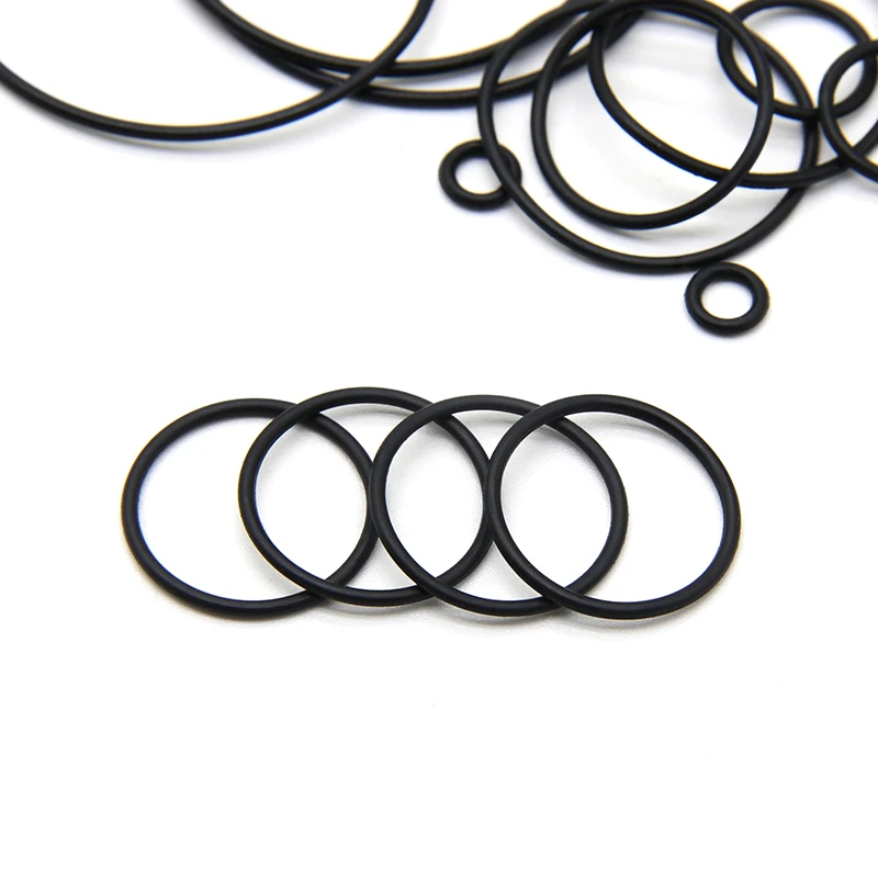 50pcs NBR O Ring Seal Gasket Thickness CS 1mm OD 3~50mm Nitrile Butadiene Rubber Spacer Oil Resistance Washer Round Shape Black