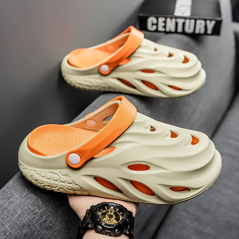 Baotou Men's Slippers 2025 Summer New Deodorant Anti-Slip Beach Sports Outerwear Driving Slippers - Detail 1