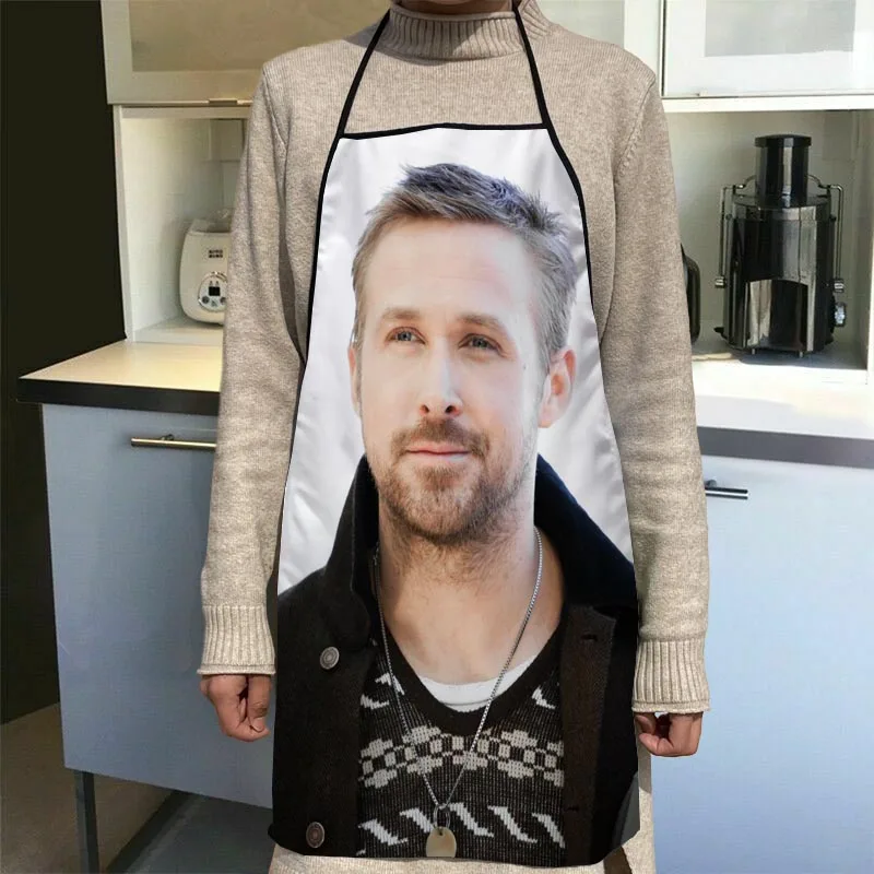 Grembiule da cucina personalizzato Ryan Gosling grembiule da cucina per feste da pranzo accessori da forno per adulti strumenti per la pulizia