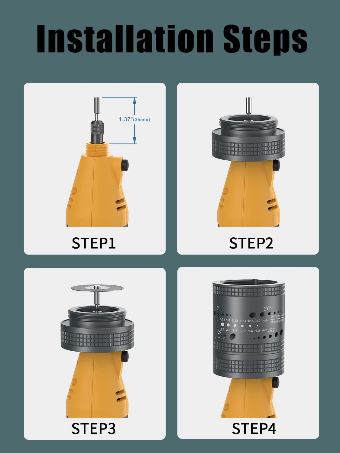 1 مجموعة التنغستن القطب مبراة طاحونة رأس مطحنة TIG طقم أدوات لحام مع 10 قطعة طحن Dics و 3 قطعة قضبان تمديد