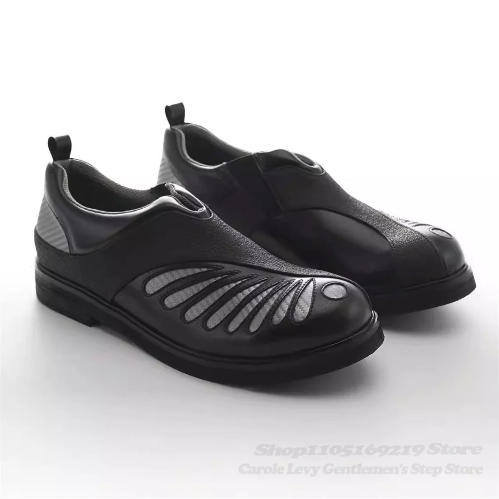 

Men's Commuter Trendy Derby Shoes Round Toe Thick Soles Height Increase British Style Slip-On Loafers Footwear Casual Footwear
