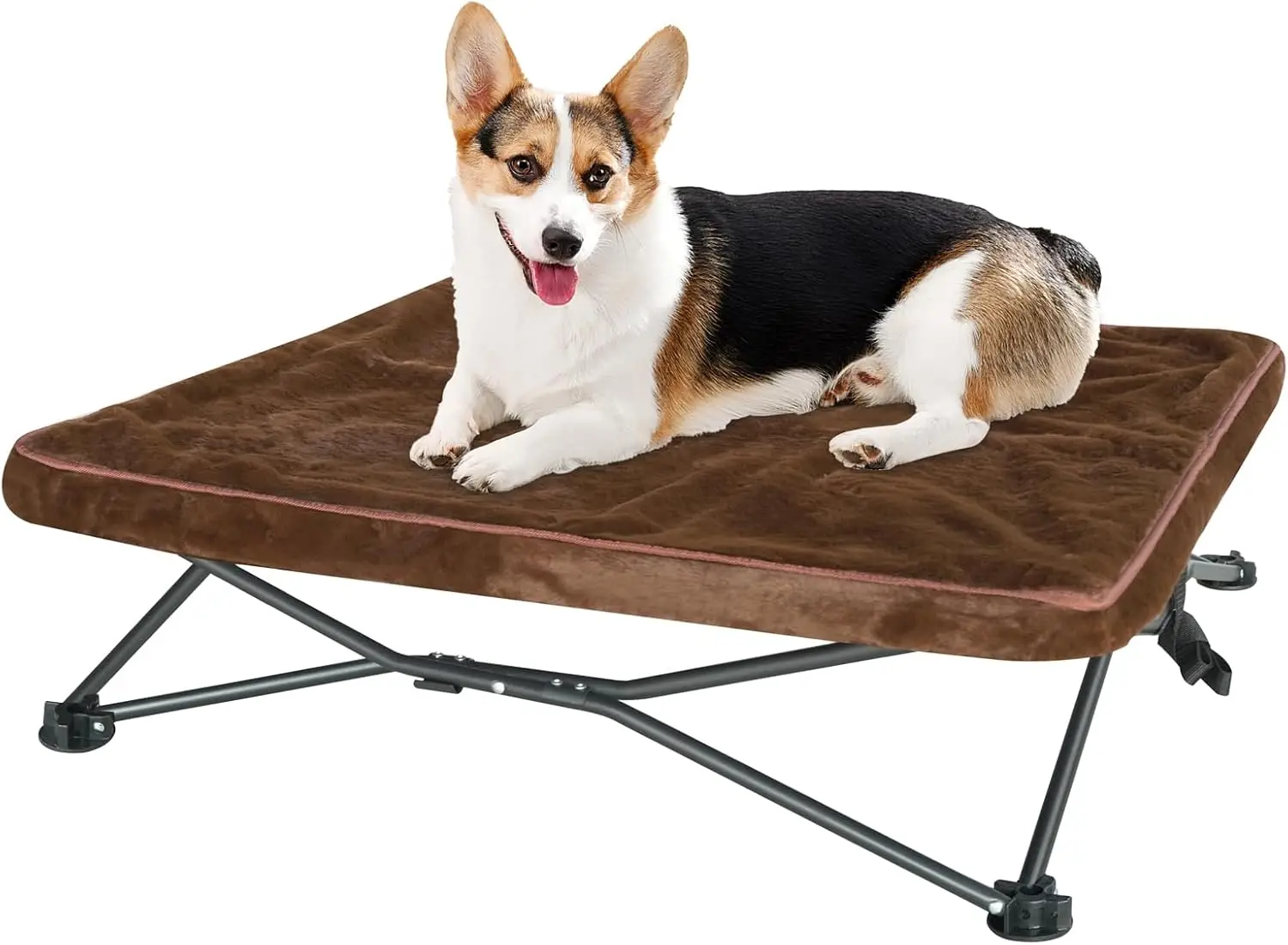 unp Outdoor Dog Bed - Portable, Elevated Camping Dog Cot for Indoor, Courtyard & Travel, Breathable Textilene Mesh