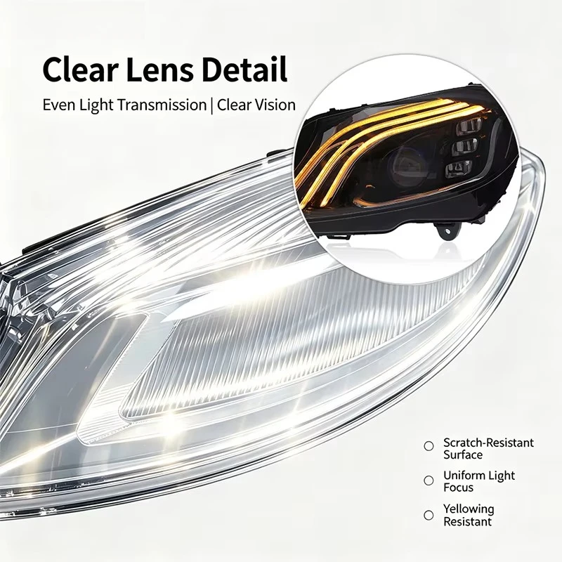 REDFIRE - Smo-ke Black Style Headlight for C Class W205 C180 C200 C260 C300 C43 C63 A-M-G 2015-2021