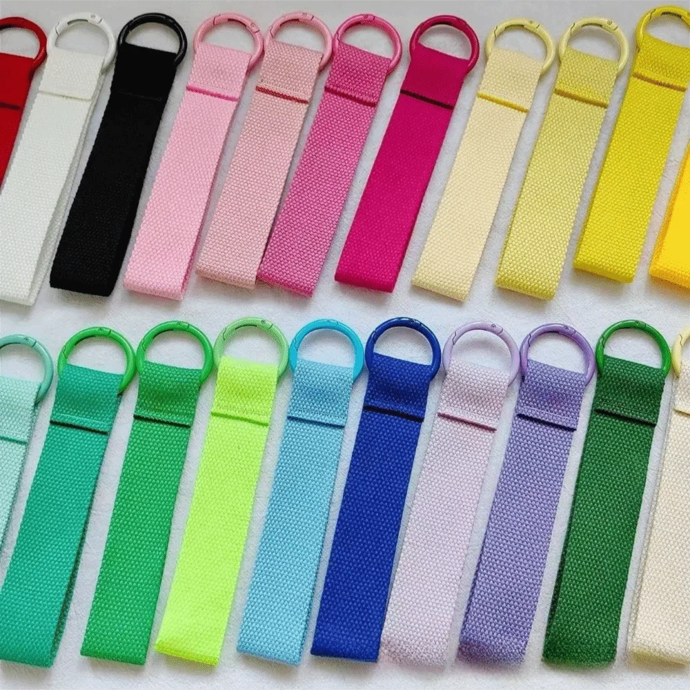 Label Key Tag Dopamine Keychain 15x3.2cm Webbing Floating Weave Pendant DIY Backpack Strap Pendant Backpack Accessory