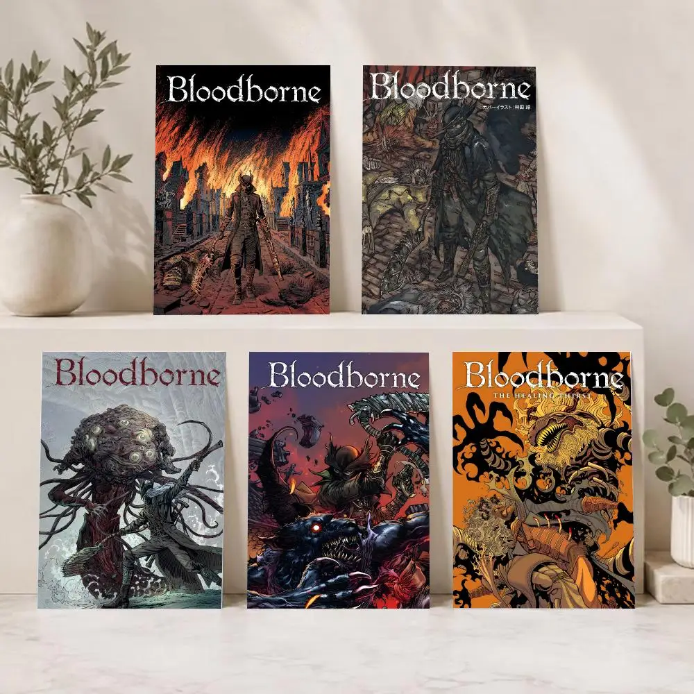 Dark Gothic Game B-Bloodborne Poster Series HD Wall Living Room Home Decor Gift