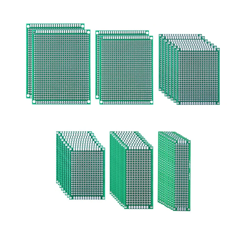 40pcs/kit 7*9 6*8 2*8 3*7 5*7 4*6cm 2.54MM Double Sided PCB Board Universal Printed Circuit Proto Board