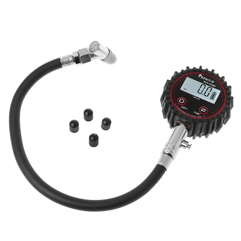 LCD Display Digital Tire Air Pressure Gauge 200 High Accuracy Barometers Monitoring Tools Tester for Car Motorcycle