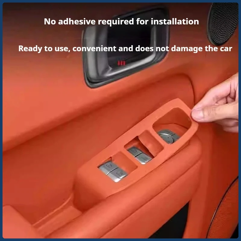 Car Interior Door Handle Button Protective Cover for Li Lixiang L6 L7 L8 L9 4Pcs Upgraded One-piece Modification Accessories