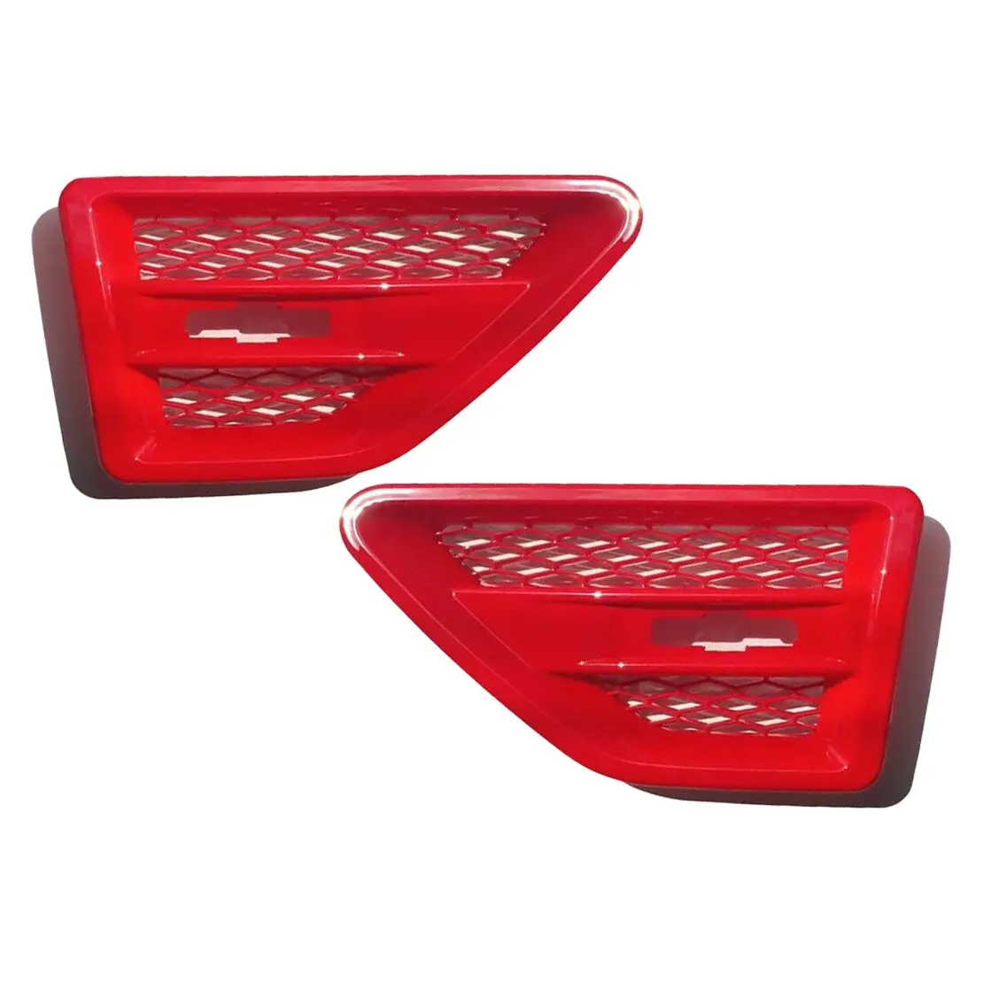 1 Pair Red ABS Side Fender Air Vent Grill Cover Trim Fit for Land Rover Freelander 2 LR2 2006-2010 2011 2012 2013 2014 2015 2016