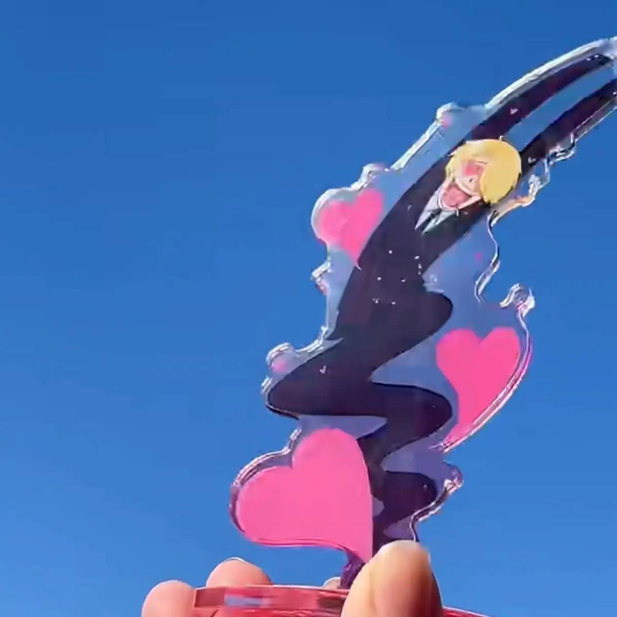 

Acrylic One Piece anime merchandise Sanji funny rotatable stand desktop decoration collectible interesting small toy for gifting