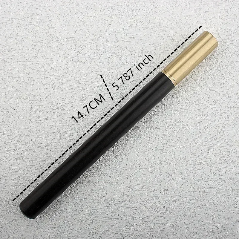 Luxury and High Quality Brass Ball Roller Pen Metal Cap Vintage Wood Body Ballpoint Pen Stationery School Business Supplies