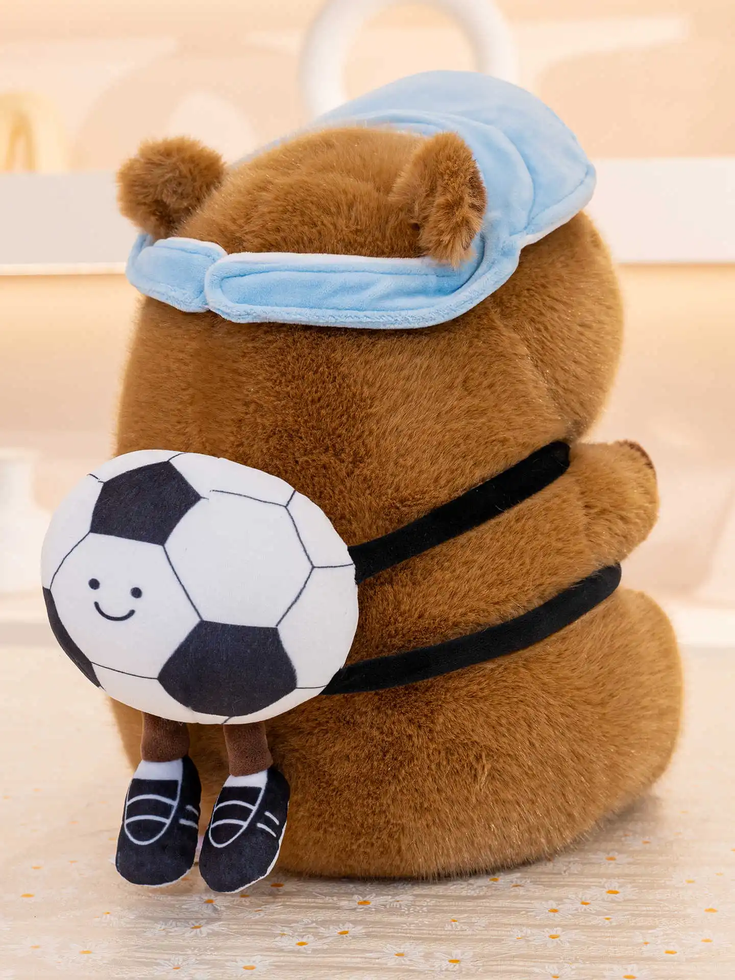 Sports Travel Series Capybara Animals Plush Toys Cartoon Kapibala Carrying Bag Football Skateboard Swimming Ice Cream Gifts