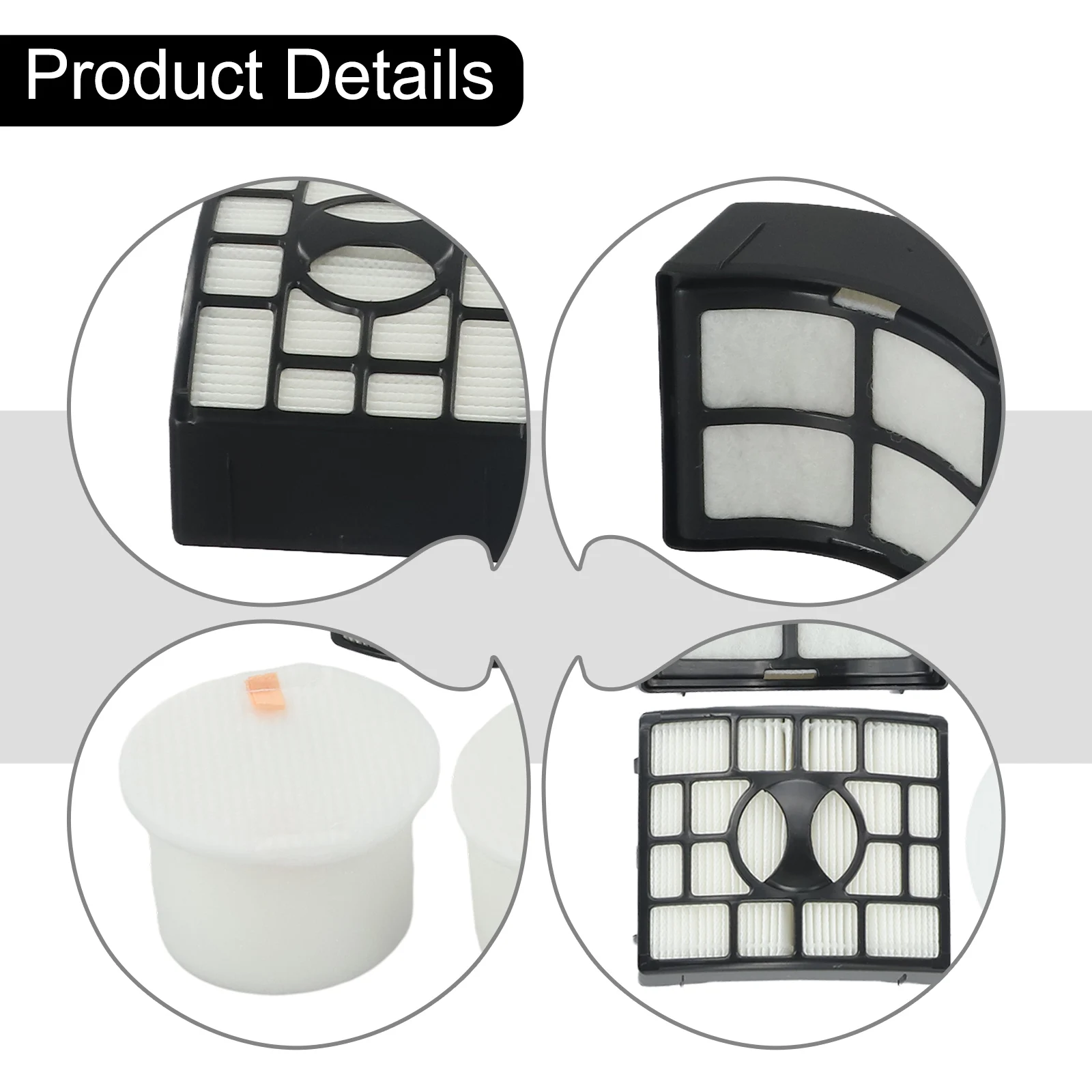 Spare Parts Filter Kit Black White Foam For Lift-Away For Shark Plastic Spare Parts Vacuum Cleaner Felt Filter Kit