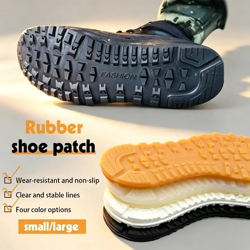1 Pair Wear Resistant Anti Slip Rubber Shoe Sole Patches Thickened DIY Replacement Shoe Repair Accessories