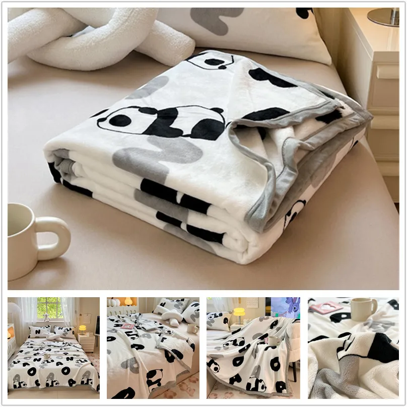 1pc Cartoon Style Blanket Warm Velevt Sofa Towel Multi Functional Blankets 담요 Winter Bedsheets Travel Shawl (No Pillowcase)