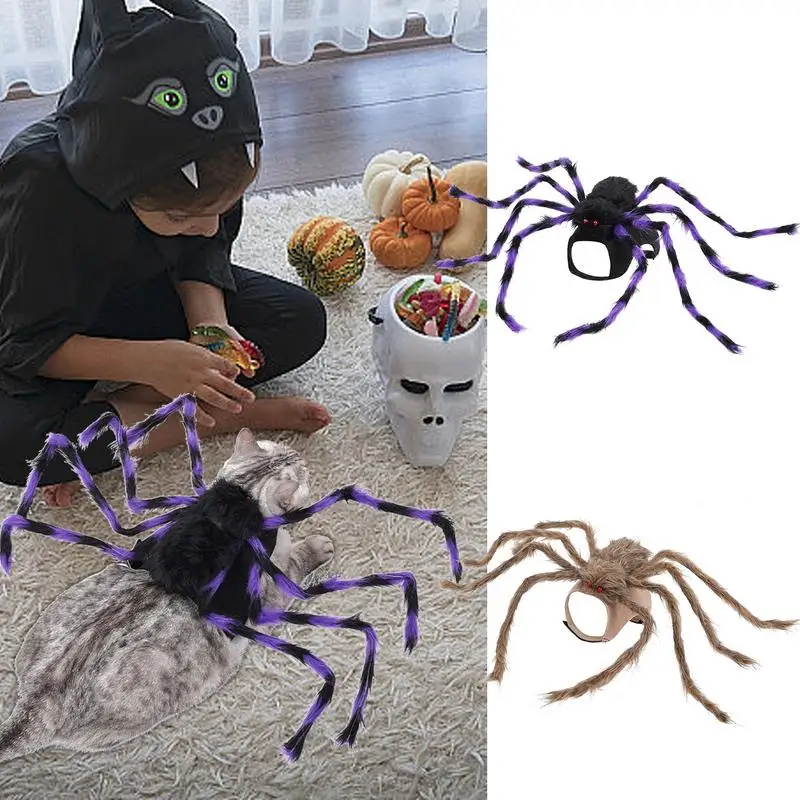 Spider Suits Dogs Spider Cosplay Apparel Adjustable Halloween Pet Costume For Dogs And Cat Dress Up Accessories