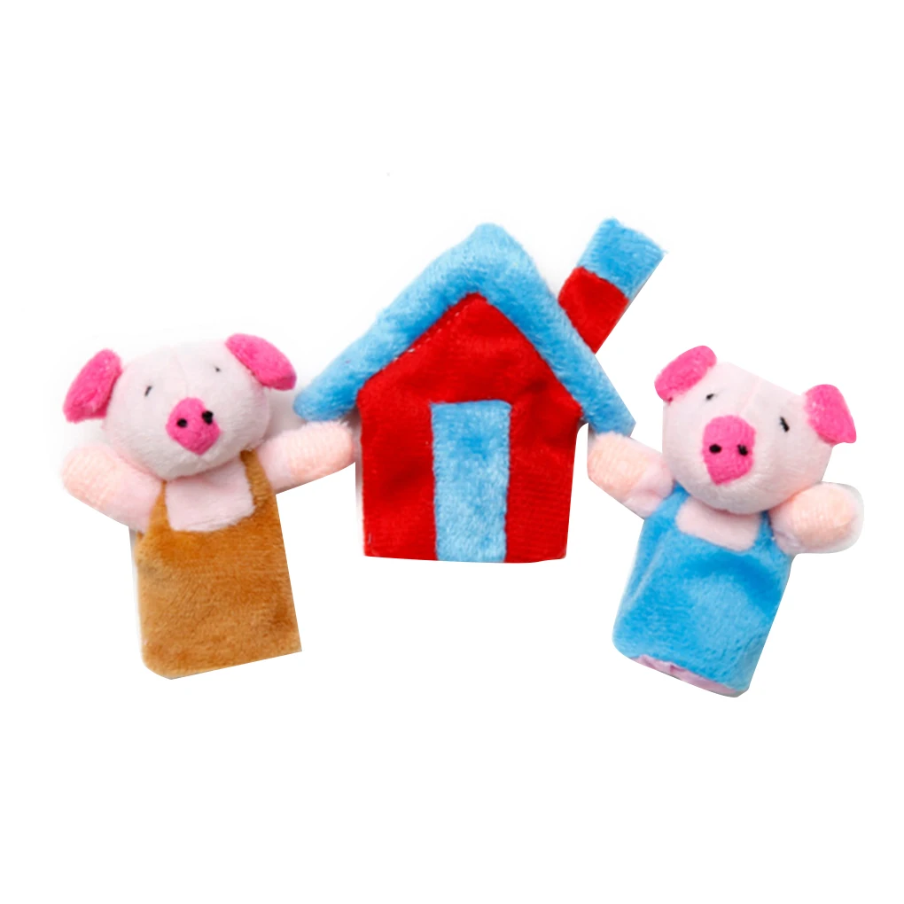 おとぎ話の指先人形 子供向けストーリーテリング ソフトぬいぐるみ 早期教育ゲーム小道具