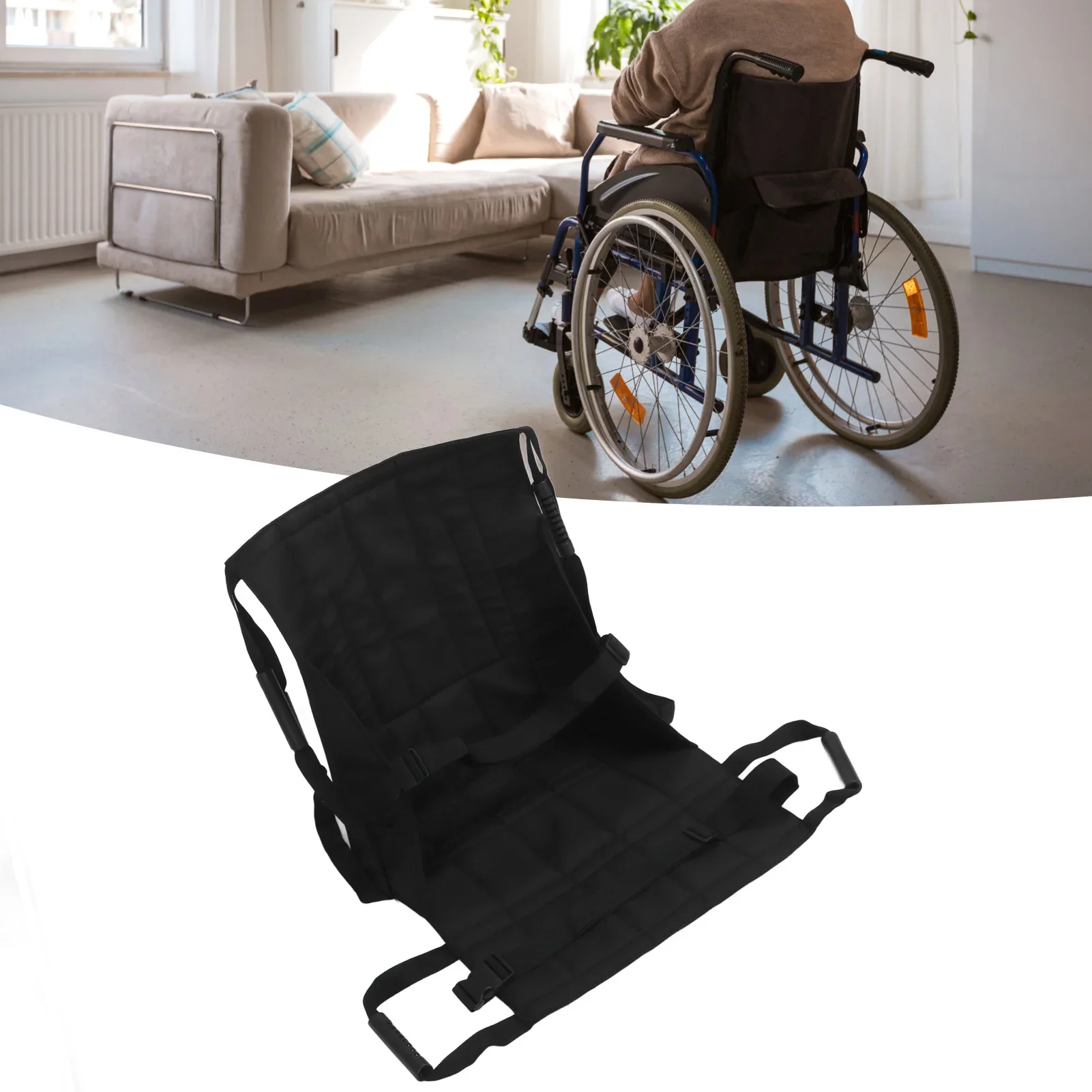 Wheelchair Lift Transfer Pad 6 Handles Reusable Patient  Stair Slide Board for Patient Body  Turning Sliding  Belt