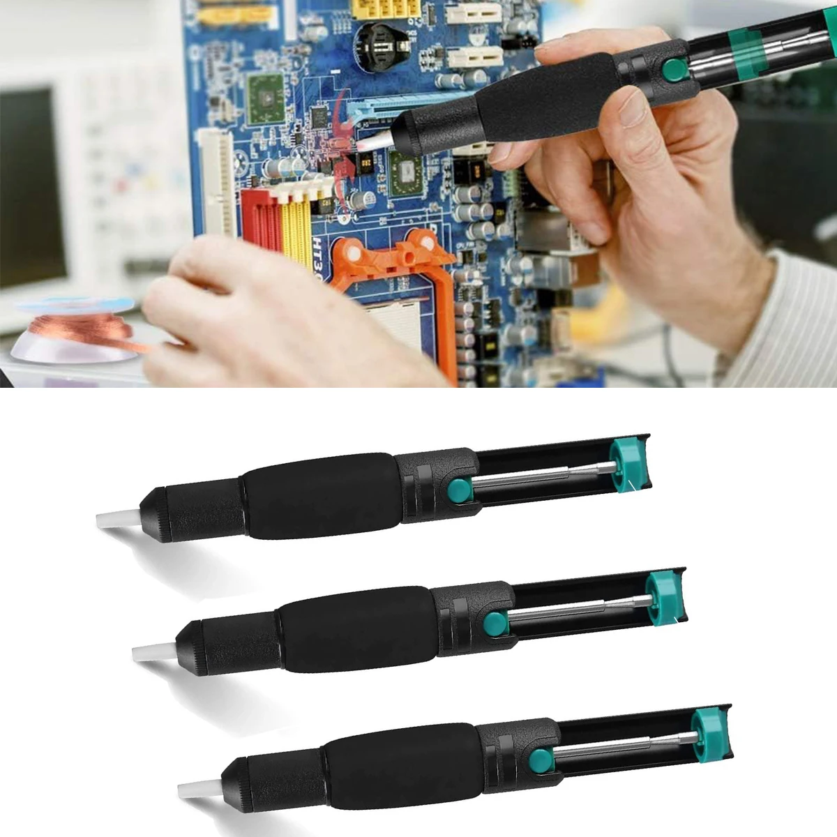 

Solder sucker Portable solder pump powerful solder sucker Electronic repair desoldering tool specialized for removing solder