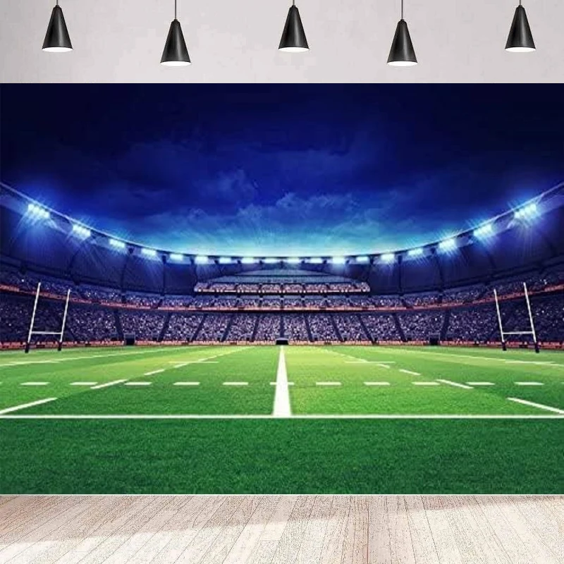 

Football Photography Backdrop Sports Game Stadium Photo Background Newborn Home Party Backdrop Wall Banner Poster Decor