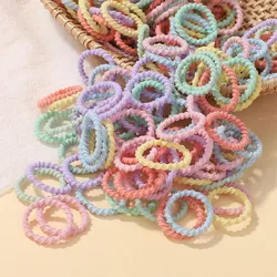 50pcs Baby 2cm Colorful Rubber Band Does Not Hurt The Hair Small Thumb Ring High Elastic Thread Toddler Kids Scrunchies Set