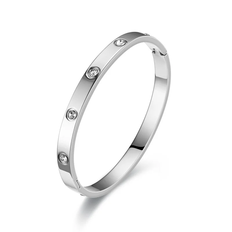 1PC Women's Fashion Stainless Steel Waterproof Luxury Bracelet Jewelry Accessories Suitable for Date, Party, Festival Gifts image 4