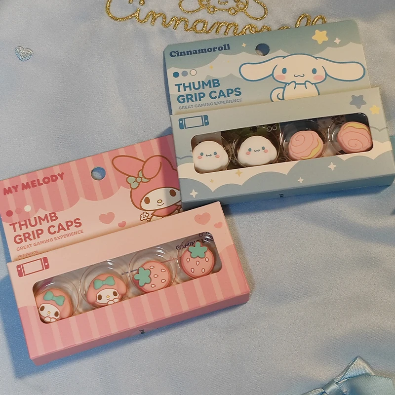 Sanrio Kuromi My Melody Cinnamoroll Nintendo Switch Rocker Hat Ns Oled Game Console Remote Sensing Silica Gel Protective Case