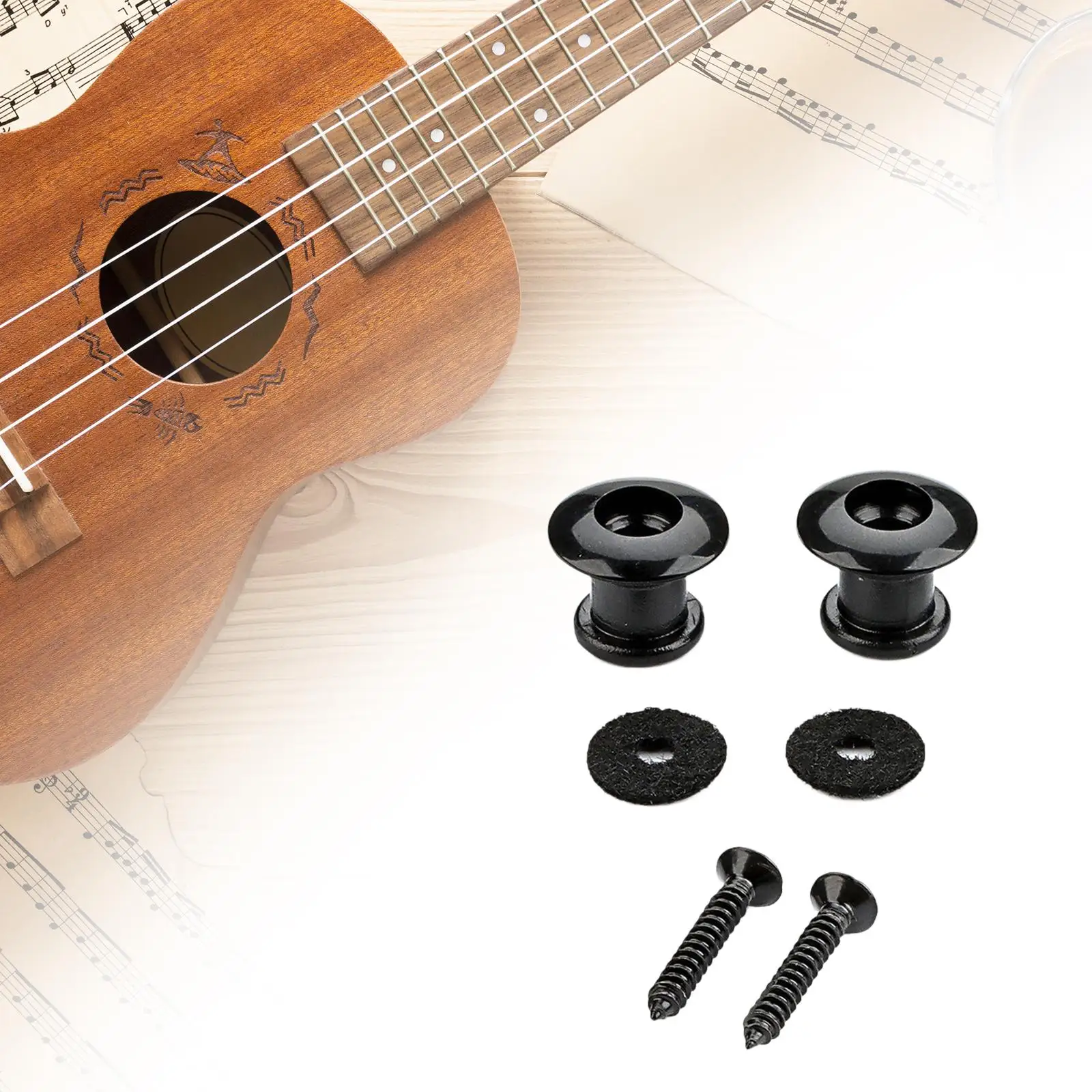 

2x ремешок с кнопкой, гитарный хвостовой штифт для инструментов для обновления бас-музыкальных инструментов