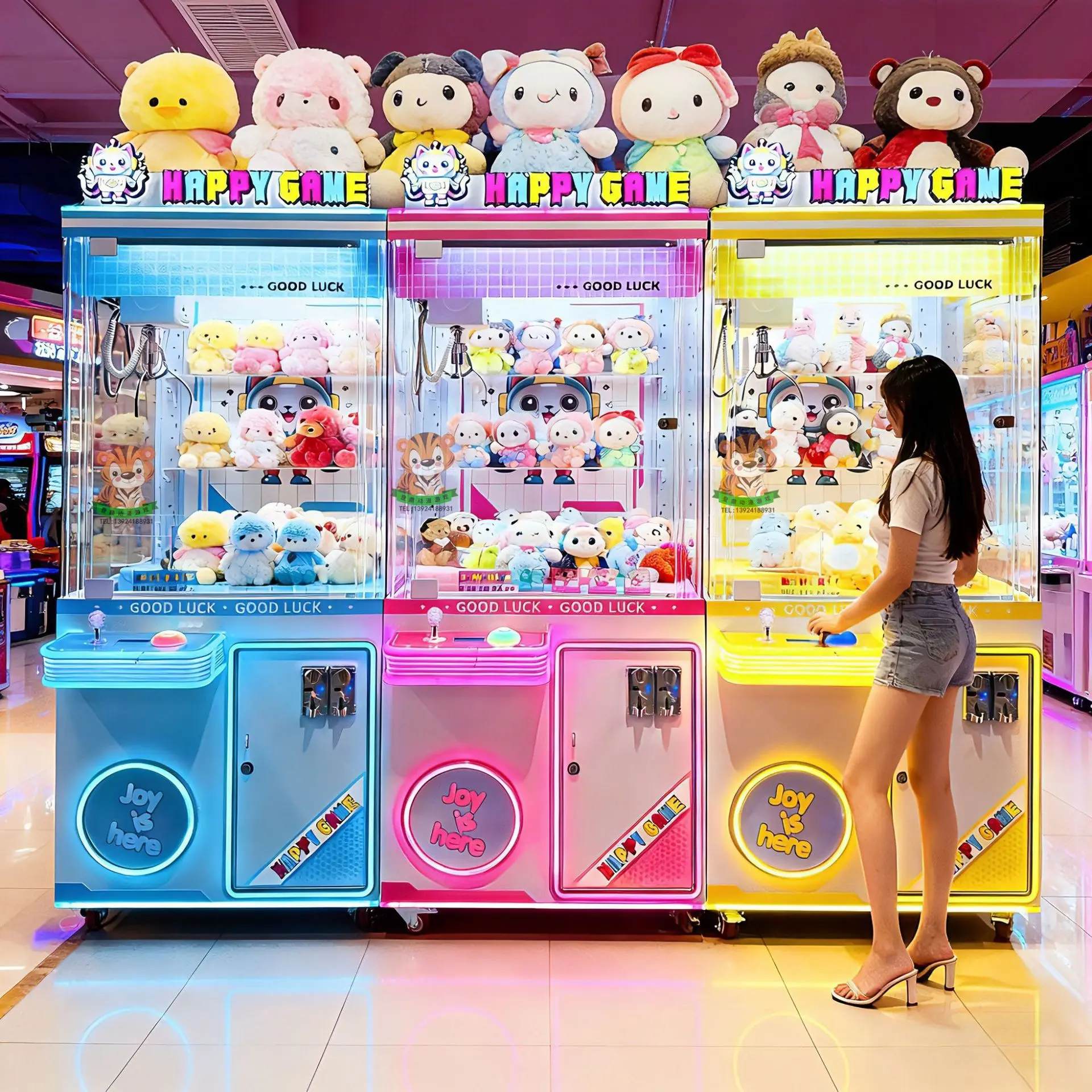 Doll grabbing machine Customized appearance Children's paradise Shopping mall Video game city