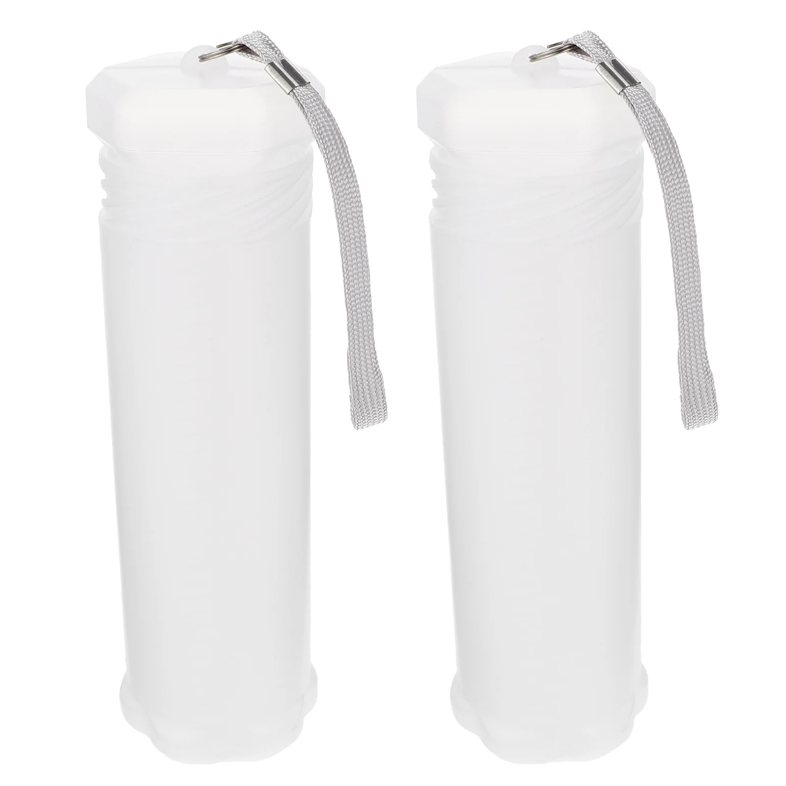 2pcs Telescopic Pen Box Portable Pencil Case Stretchable Design Organized Storage For School Office Transparent Pen Container