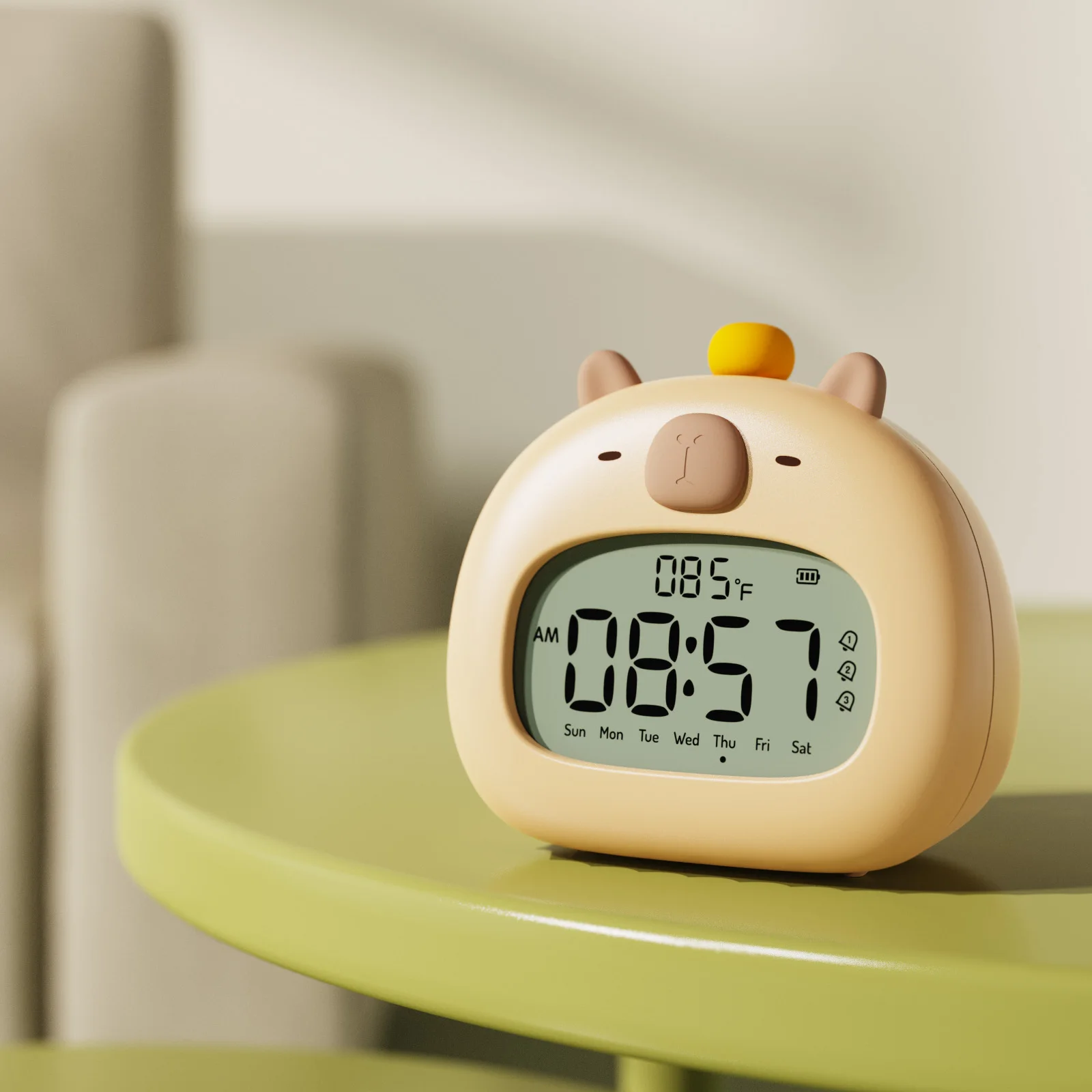 

Capybara Alarm Clock Kids Sleep Trainier Wake Up Alarm Clocks Nursery Timer Rechargeable Dimming Night Lights Bedroom Decoration