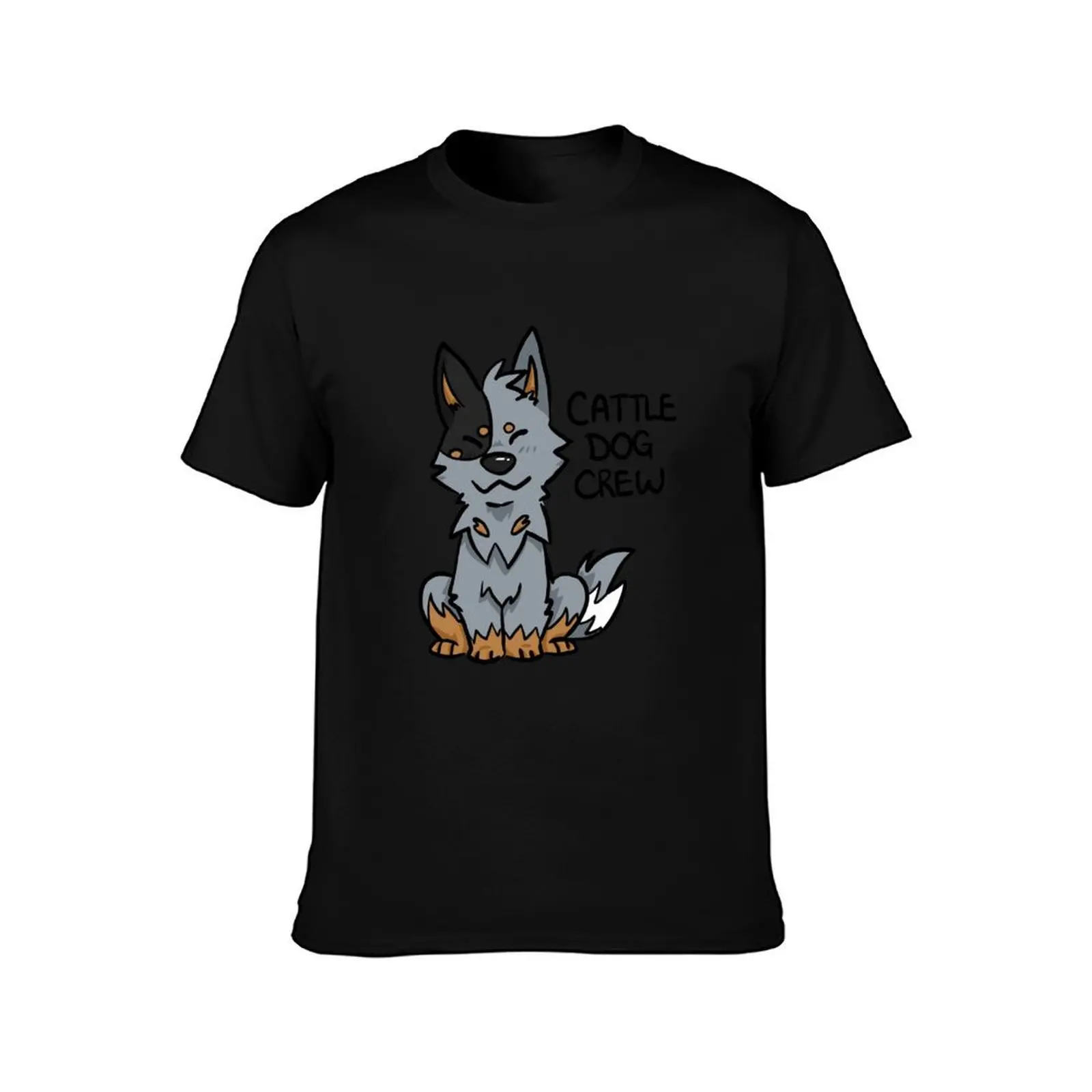 Blue Cattle Dog Crew T-Shirt Breathable Gym Short Sleeve T-Shirt