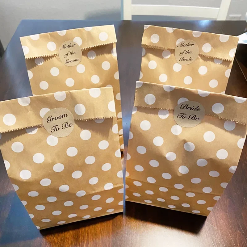 10/20/30Pcs Kraft Paper Gift Bags Candy Cookie Packaging Bags Wedding Birthday Party Decoration Supplies Baby Shower Christmas