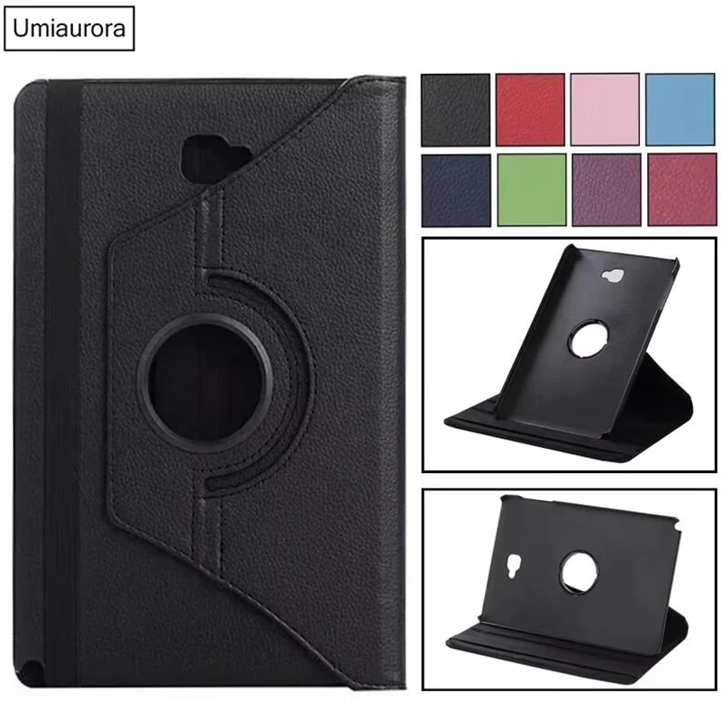 

For Samsung Tab A6 10.1 inch 2016 SM-T580 SM-T585 S Pen SM-P580 P585 Flip PU Leather Tablet Case 360 Rotating Stand Cover Funda