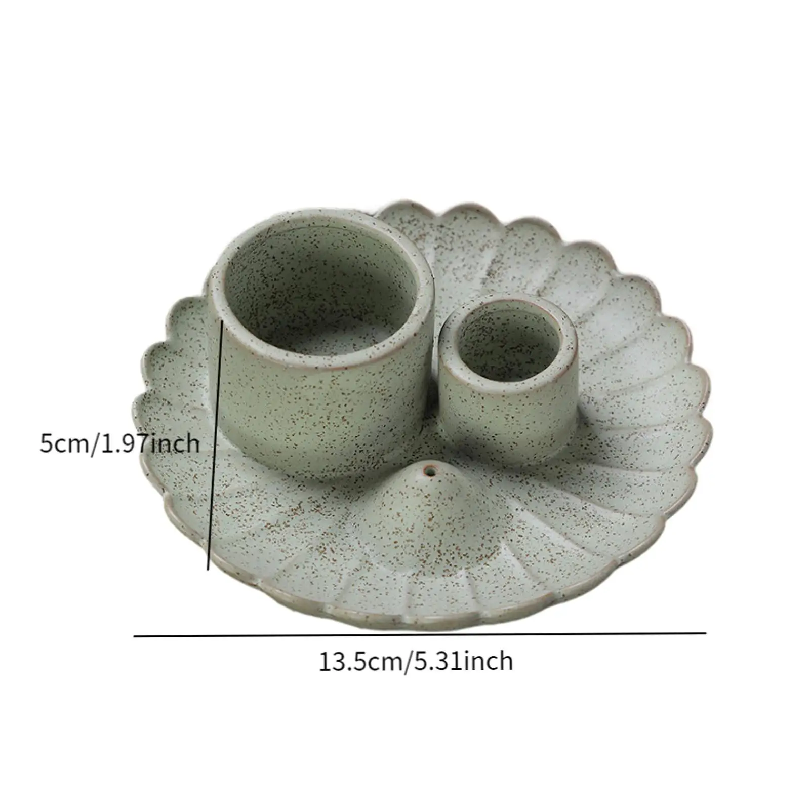 3 in 1 Incense and Candle Holder Multifunctional Practical Sage Burning Bowl for Living Room Yoga Reading Bathroom Office