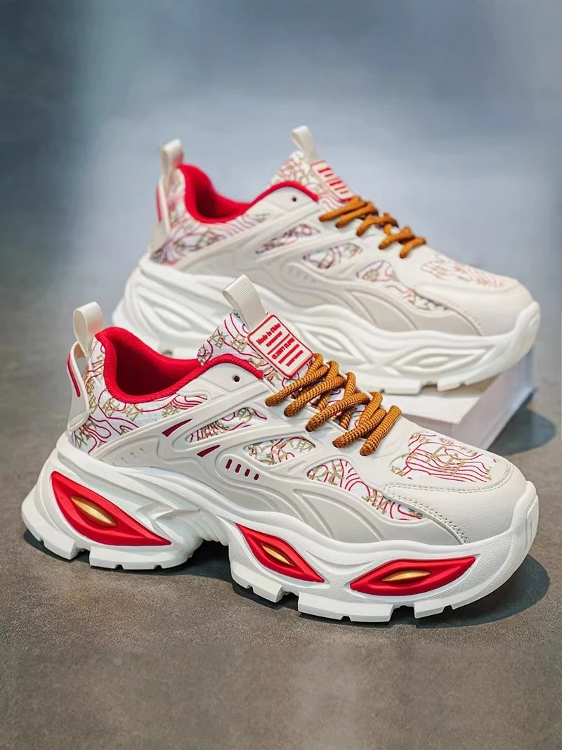 

Men's 2026 New Summer Trendy All-Match Casual Thick Bottom Heightening Anti-Slip Wear-Resistant Sports Running Dad Shoes