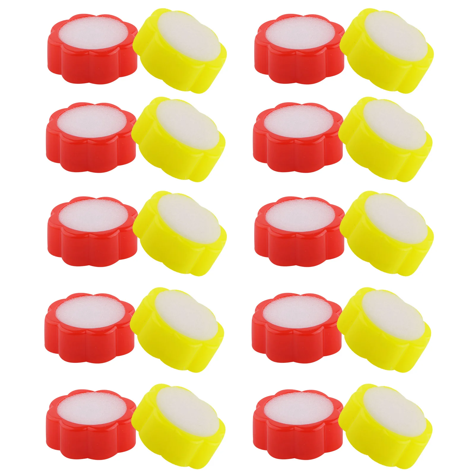 20 قطعة من أداة ترطيب الإصبع الإسفنجية على شكل زهرة بلاستيكية لسطح المكتب لعد مستندات المال واللوازم المكتبية واستخدام البنك #2