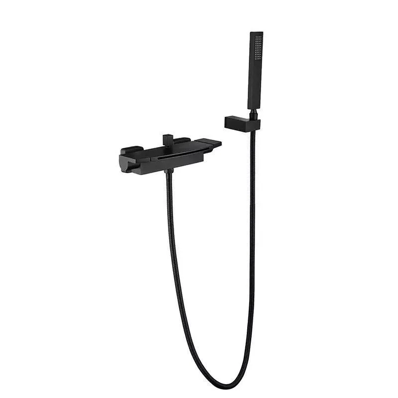 

Полностью медный смеситель для ванны с горячей и холодной водой, простой настенный смеситель для душа с водопадом