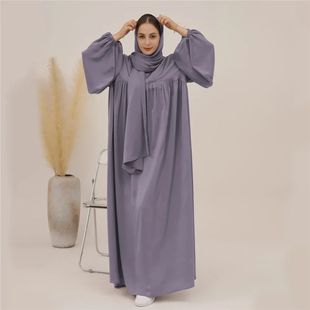 Eid Khimar Abaya Dubai Turquía Kaftan mujeres prenda de oración musulmán Hijab vestido modesto caftán ropa islámica vestido Jalabiya