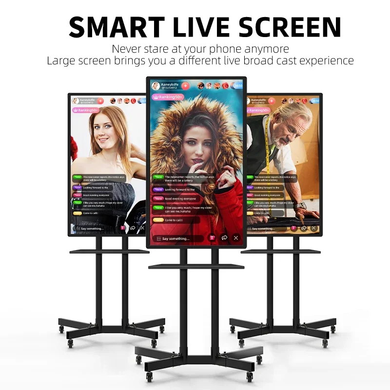 43 Inch OEM/ODM Mobile Phone Live Streaming Broadcasting Large LCD Display Screen Equipment for Live Broadcast