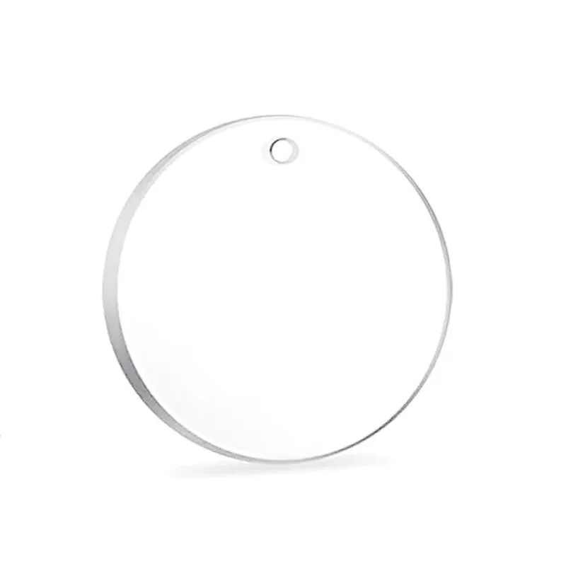 D25mm/30mm/40mm/50mm/60mm/70mm/80mm/90mm/100mm Blank Clear Acrylic Circle With Hole Discs Key Chains Party Decoration Supplies