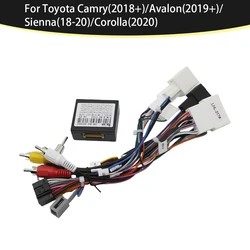 Car Audio Android 16Pin Wiring Cable Adapter With Canbus For Toyota Camry(2018+)/Avalon(2019+)/Sienna(18-20)/Corolla(2020)