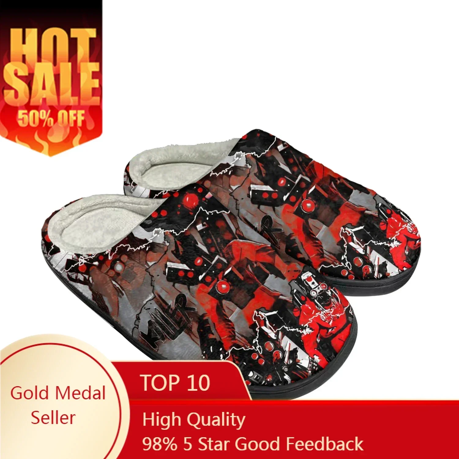 

Titan Speakerman Skibidi Toilet Home Cotton Shoes High Quality Men Women Youth Boy Girl Plush Bedroom Warm Shoe Custom Slipper