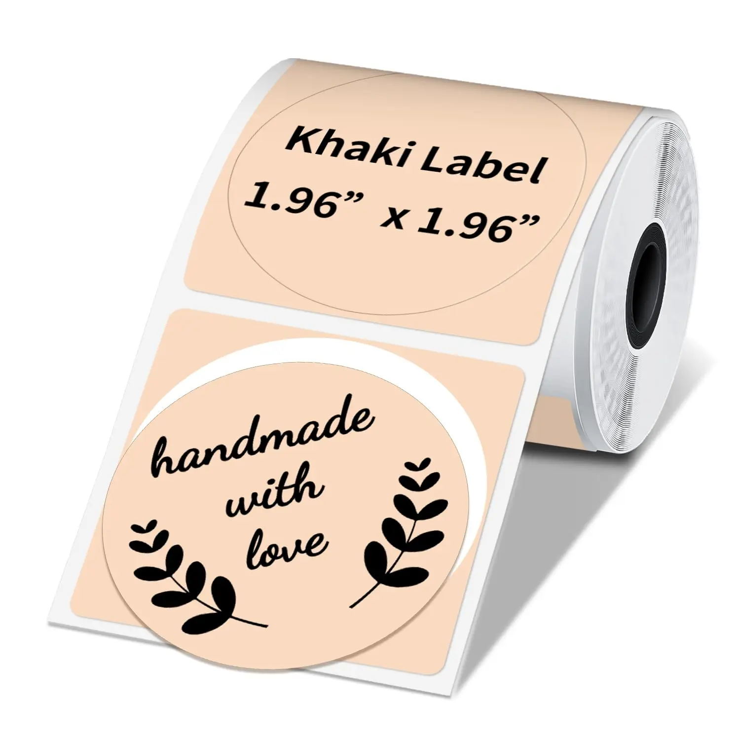 Kertas Label termal lingkaran bulat kompatibel dengan M110/M150/M221/M220/M120 Label Printer 1.96 "x 1.96" hitam di Putih Biru Khaki