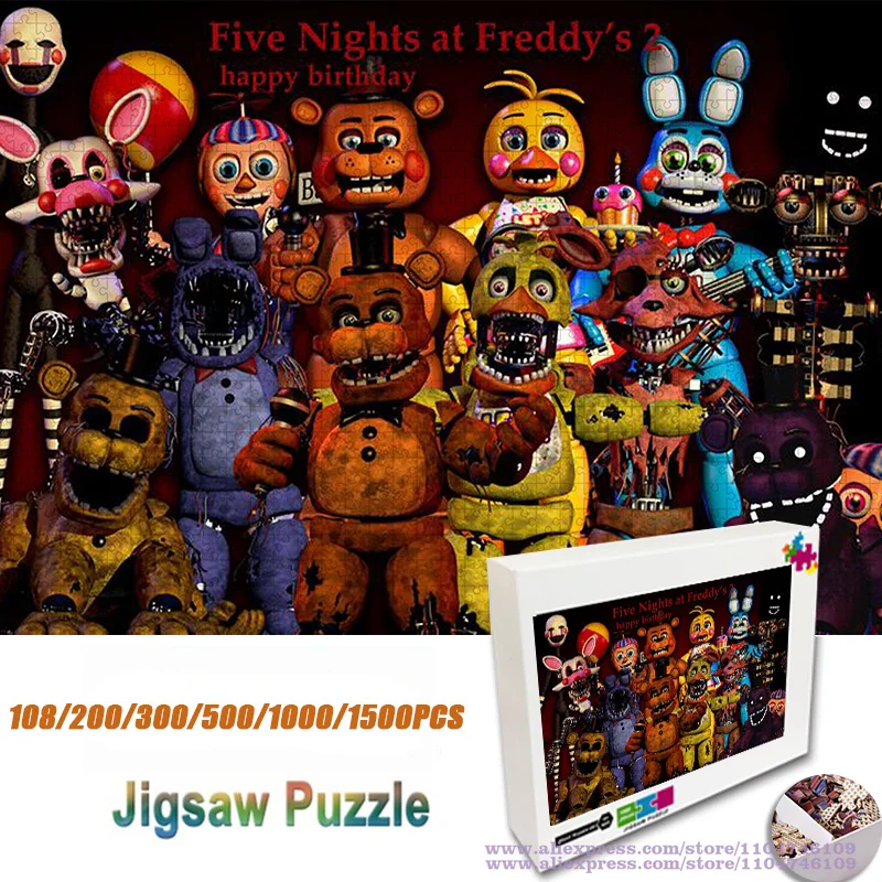 

Пазл Five Nights At Freddy's 2 с днем рождения, 108/200/300/500/1000/1500 шт., интеллектуальные пазлы для детей и взрослых